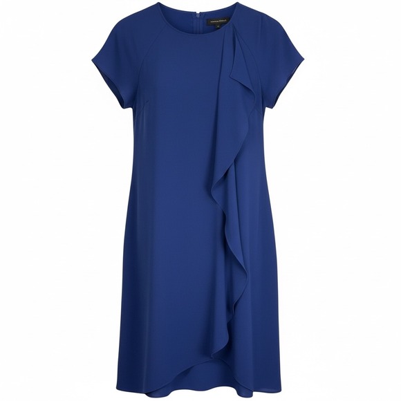 Adrianna Papell Dresses & Skirts - Adrianna Papell Dress Women 8 Cobalt Blue Ruffle Front Shift